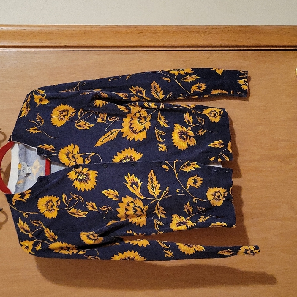 J Crew long sleeve cotton cardigan- size small
